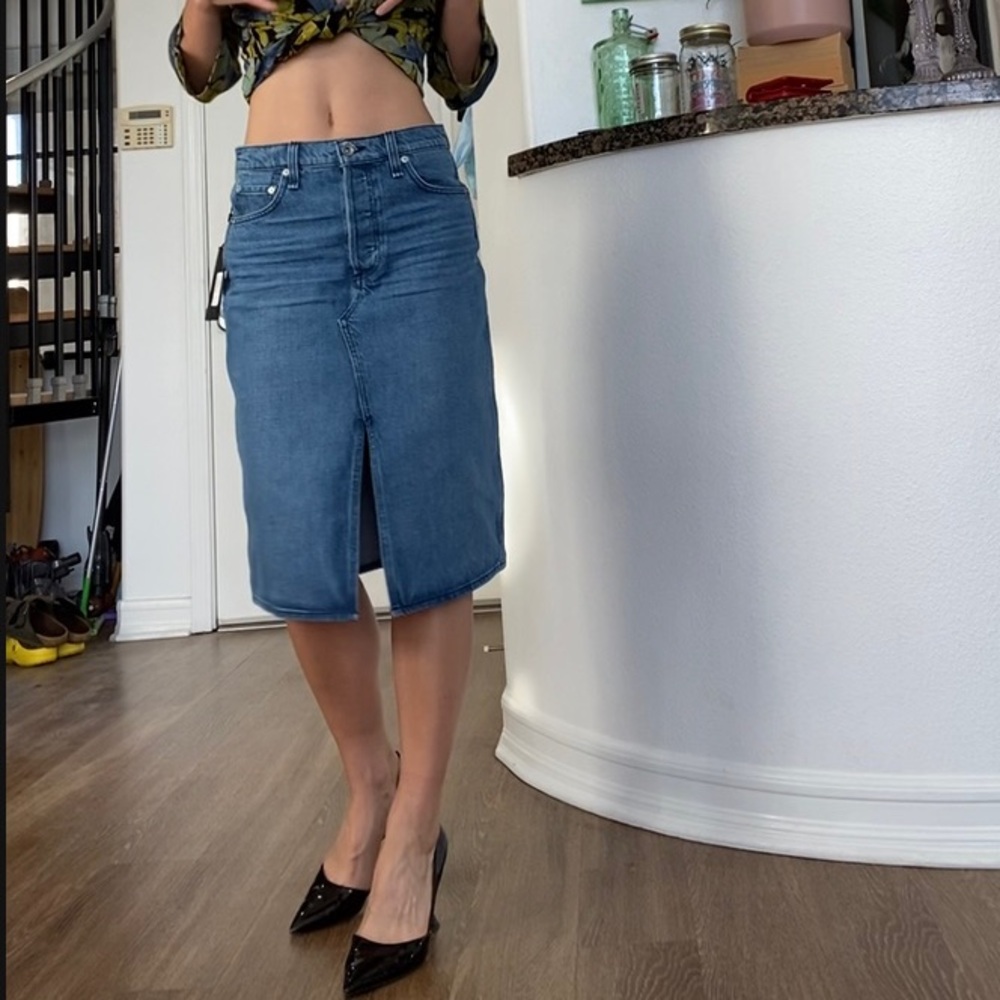 rag & bone Denim Midi Skirt - brand new!